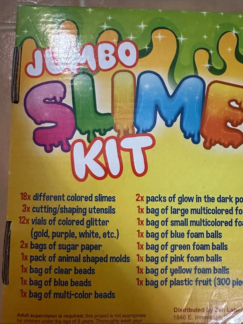 Zen Laboratory Jumbo Slime Kit - Yellow Glow-In-The-Dark